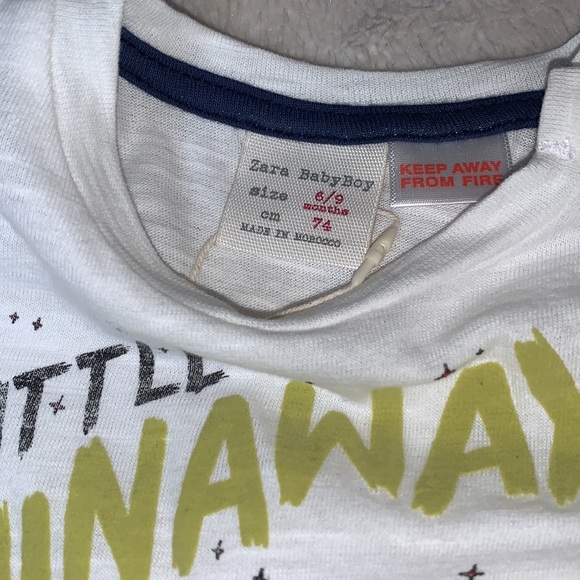 Zara Baby 6-9M Long Sleeve Shirt EUC T-shirt Motorcycle - Picture 8 of 10